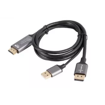 HDMI(M)->DISPLAYPORT(M)-KABEL 1M 4K SCHWARZ LANBERG