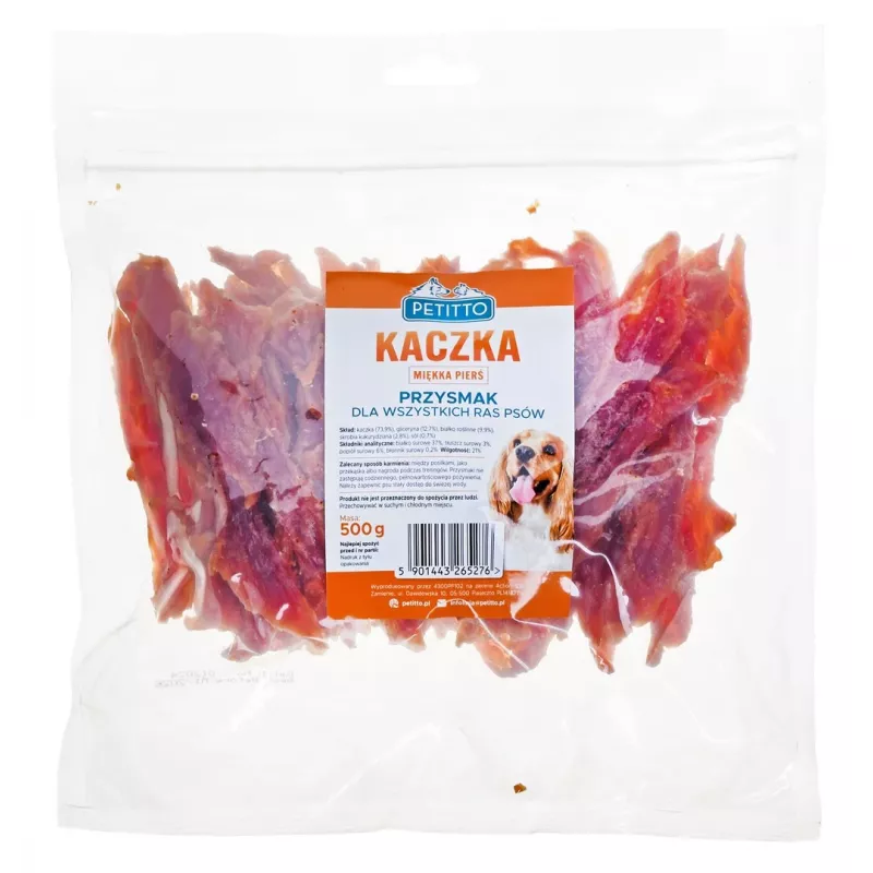 PETITTO Softes Entenbrustfilet - Hundeleckerli - 500 g