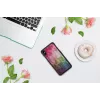 Schutzhülle iKins für iPhone XS Max – Wasserblumen-Design, Schwarz