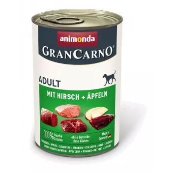 ANIMONDA GranCarno Adult Nassfutter für Hunde mit Schwein, Wild und Apfel, 400 g