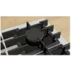 Eingebautes Gas-Kochfeld Bosch PPP6A2I40, 4 Zonen, Gusseisenroste, schwarz, 590×520×54 mm, Drehknopfsteuerung