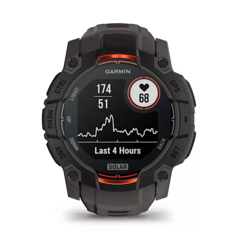 Garmin Instinct 3 Solar GPS-Smartwatch 1,3 Zoll MIP 176x176 Touchscreen Schwarz