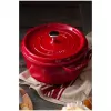 Einzeltopf Staub Cocotte 24 cm Kirsche