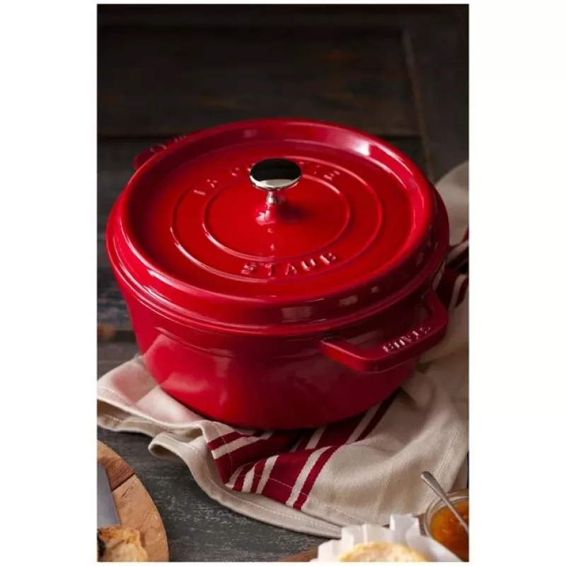 Einzeltopf Staub Cocotte 24 cm Kirsche