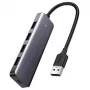 Ugreen Hub 4-in-1 USB-C-Adapter auf 4× USB 3.0 + USB-C Grau