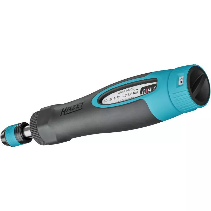 Drehmomentschraubendreher 6004CT-12 (schwarz/blau, 0,2 – 1,2 Nm, 1/4 Bit-Aufnahme, runder Griff)