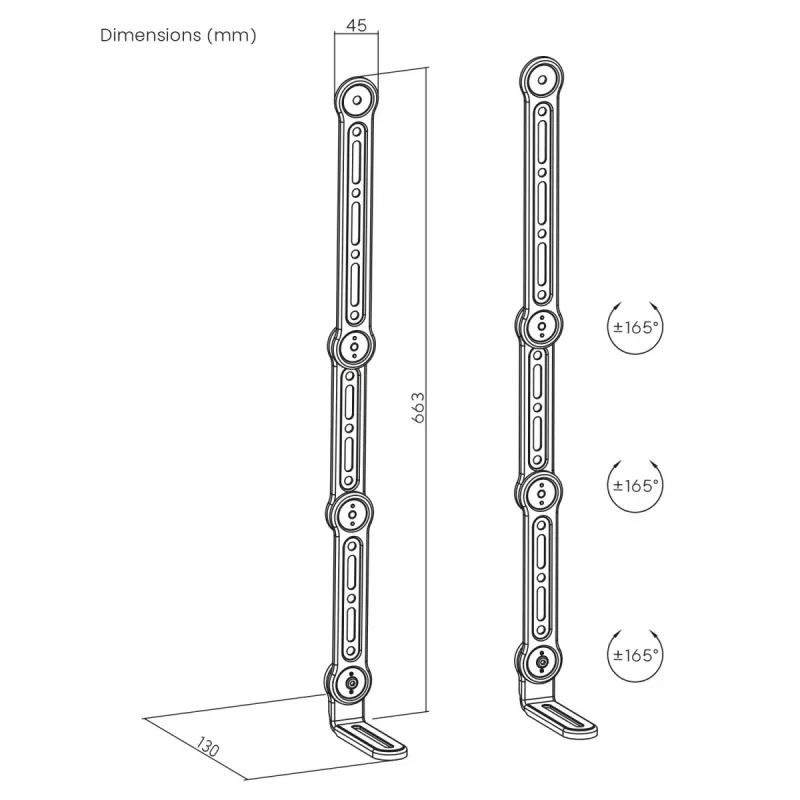 Maclean universelle VESA-Halterung für Soundbar, max. 15 kg, MC-335