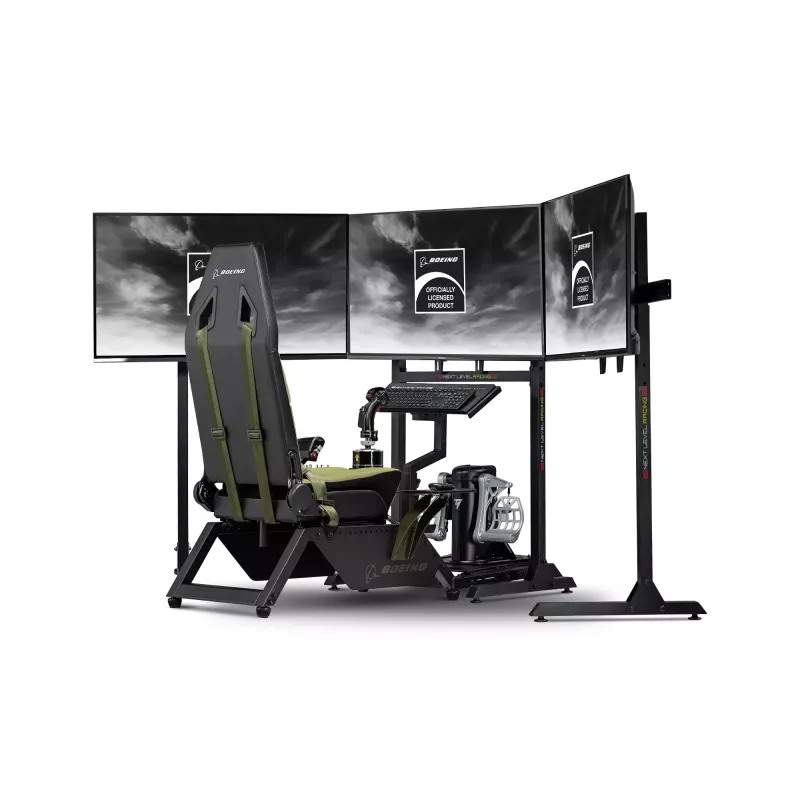 Cockpitsitz von Next Level Racing Flight Simulator Boeing Military 396055 — spezieller Flugsimulationssitz, kompatibel mit Steuerhörnern und Pedalen