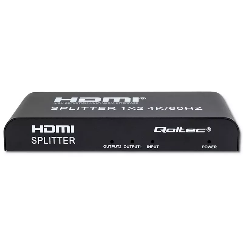 Qoltec 51797 Aktiver HDMI-Splitter 2 x HDMI 4K x 2K | 6 Gb/s | 60 Hz