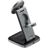 SATECHI 3-in-1 faltbare Qi2 kabellose Ladestation (Space Grau) mit Typ A-, C-, G-Steckern