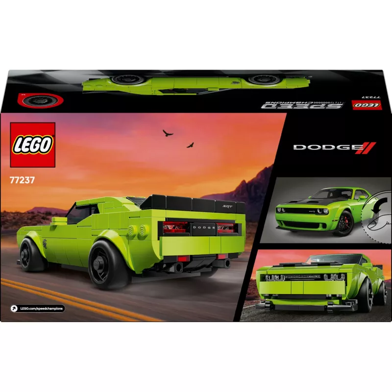 Konstruktionsspielzeugauto LEGO Speed Champions Dodge Challenger SRT Hellcat 77237 — 390 Teile, 1 Minifigur, Altersempfehlung 9+
