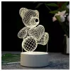 Nachtlampe Extralink HOME 3D Herz optische Täuschung Nachttischlampe USB