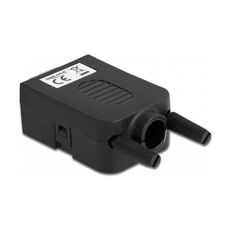 Drahtverbinder DeLOCK 66232 Sub-D 9 10-polige Klemmleiste Schwarz