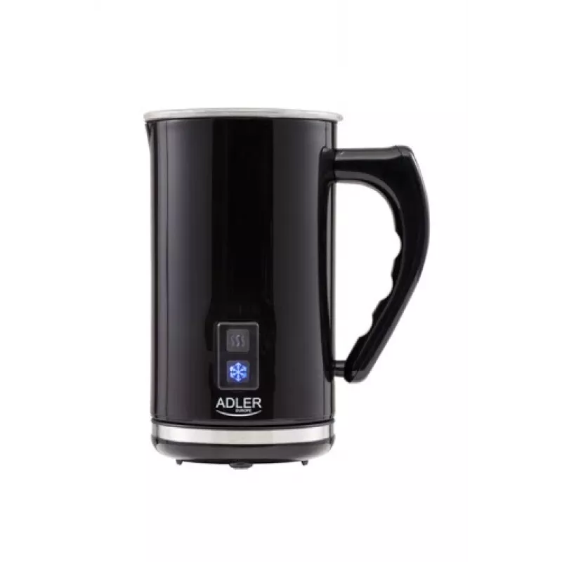 Automatischer Milchaufschäumer/-erwärmer Adler AD 4478 — Edelstahlbehälter, 240 ml Fassungsvermögen, 500 W, heiß & kalt