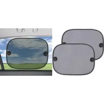 Autosonnenblende IWH KFZ-Sonnenschutz Springblende schwarz — kindersichere Befestigung