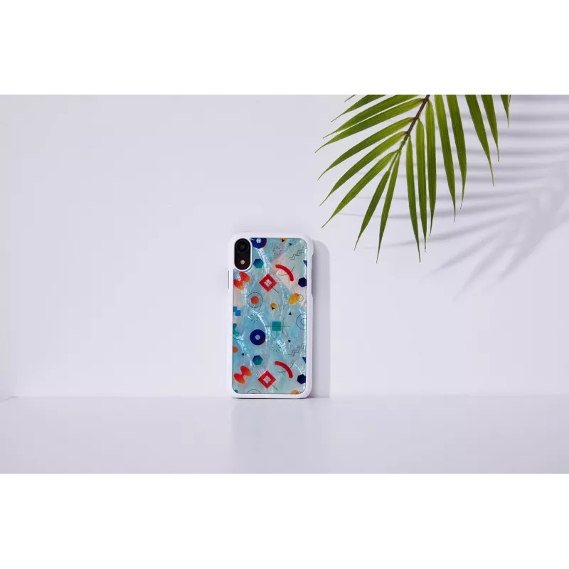 Smartphone-Hülle iKins für iPhone XR — weiße Poppin Rock Schutzhülle