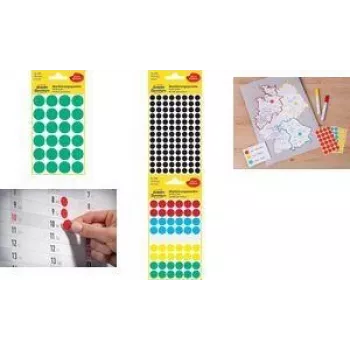 Selbstklebende Papierpunkte AVERY 59994 farbig sortiert – Rolle mit wiederablösbaren Etiketten
