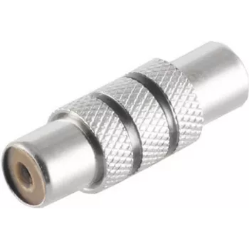 Adapter ShiverPeaks Cinch (RCA) Kupplung auf Cinch Kupplung 57040-MS, schwarzes Metall