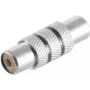 Adapter ShiverPeaks Cinch (RCA) Kupplung auf Cinch Kupplung 57040-MS, schwarzes Metall