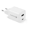Wandladegerät everActive SC-450Q 45W 1×USB-C 1×USB-A Weiß