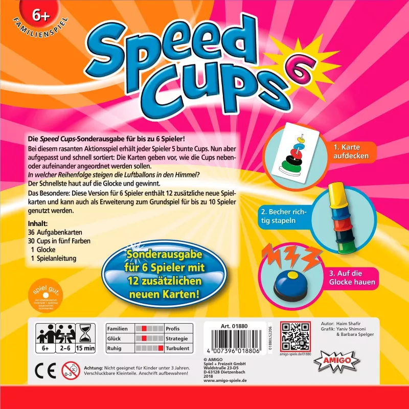 Amigo Speed Cups 6 15 Minuten Brettspiel Familie