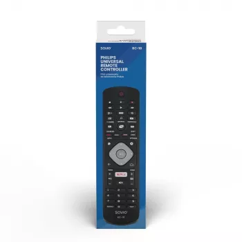 SAVIO Fernbedienung RC-10 für Philips TV, IR Wireless, Schwarz, Drucktasteneingabe