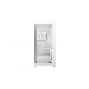 PC-Gehäuse DeepCool CG580 4F V2 Midi Tower Weiß — ATX, Hartglas, 3x120-mm-Seitenlüfter, 360-mm-Seitenradiator-Unterstützung