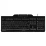 CHERRY KC 1000 SC Tastatur Universal USB AZERTY Belgisch Schwarz