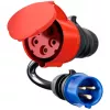 go-e Adapter Gemini flex 22 kW auf CEE Blau 16 A – Schwarz – gerade – gerade – IP55 – 22 kW – 16 A