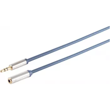 3,5-mm-Audiokabel ShiverPeaks 30805-1.5-MHQ-schlank Chrom-Metall schlank Line 1,5 m