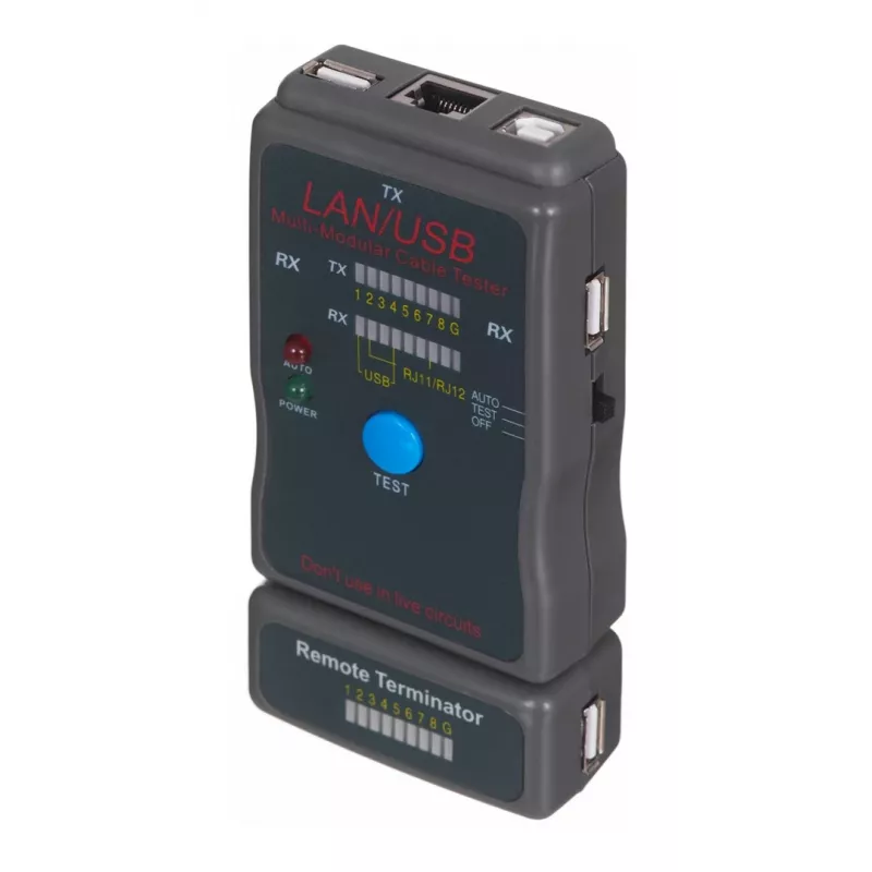 Cablexpert NCT-2 Netzwerkkabeltester Schwarz