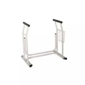Toilettensitz SUNDO 15800 mit Zeitungshalter, Stahlrahmen, rutschfest, 114 kg max., 485×665×755 mm