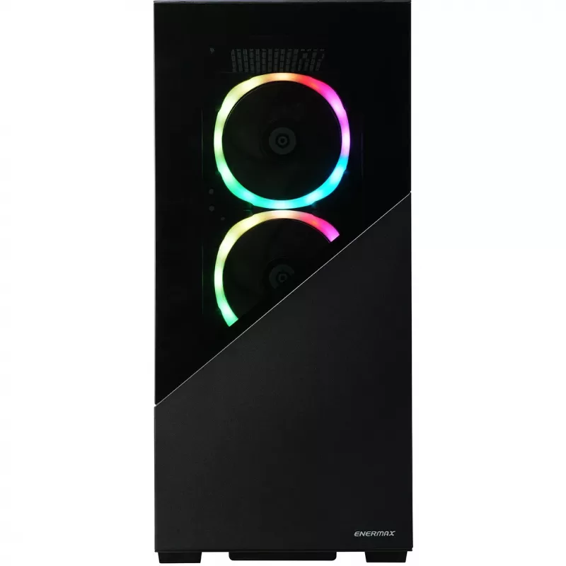 Enermax K8 - Midi Tower - PC - Schwarz - ATX - micro ATX - Mini-ITX - SPCC - Gehärtetes Glas - Gaming (ECA-EK8-BB-ARGB)