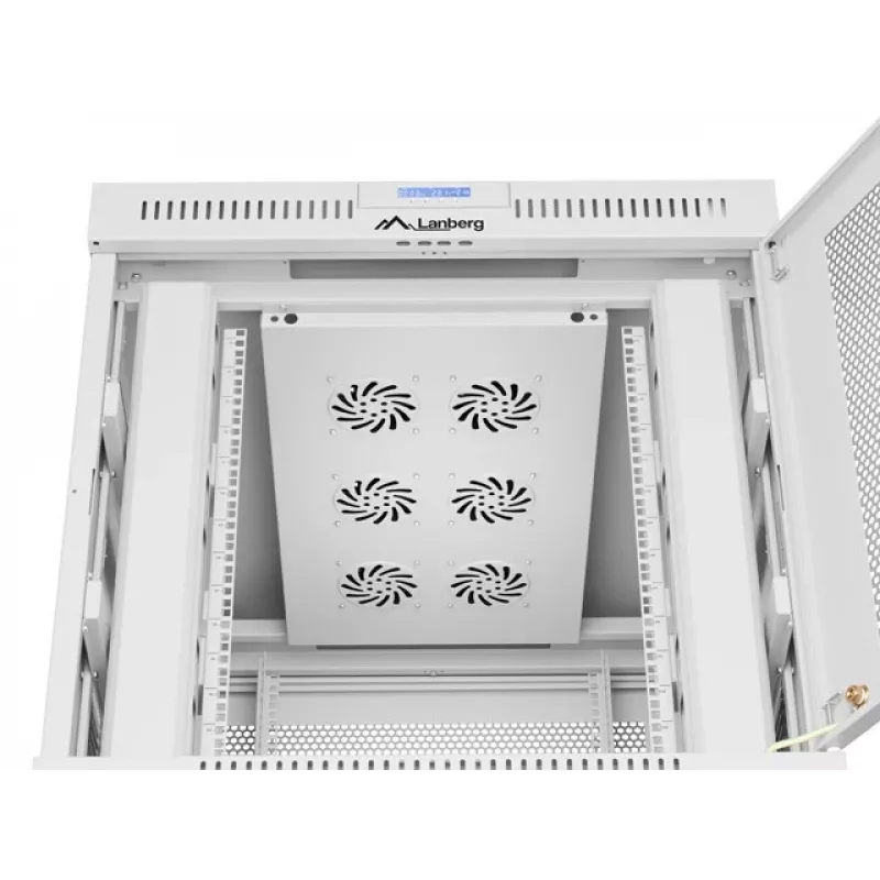 Rackschrank LANBERG FF01-8015-23SL 19 Zoll 15 HE, grau, perforierte Fronttür