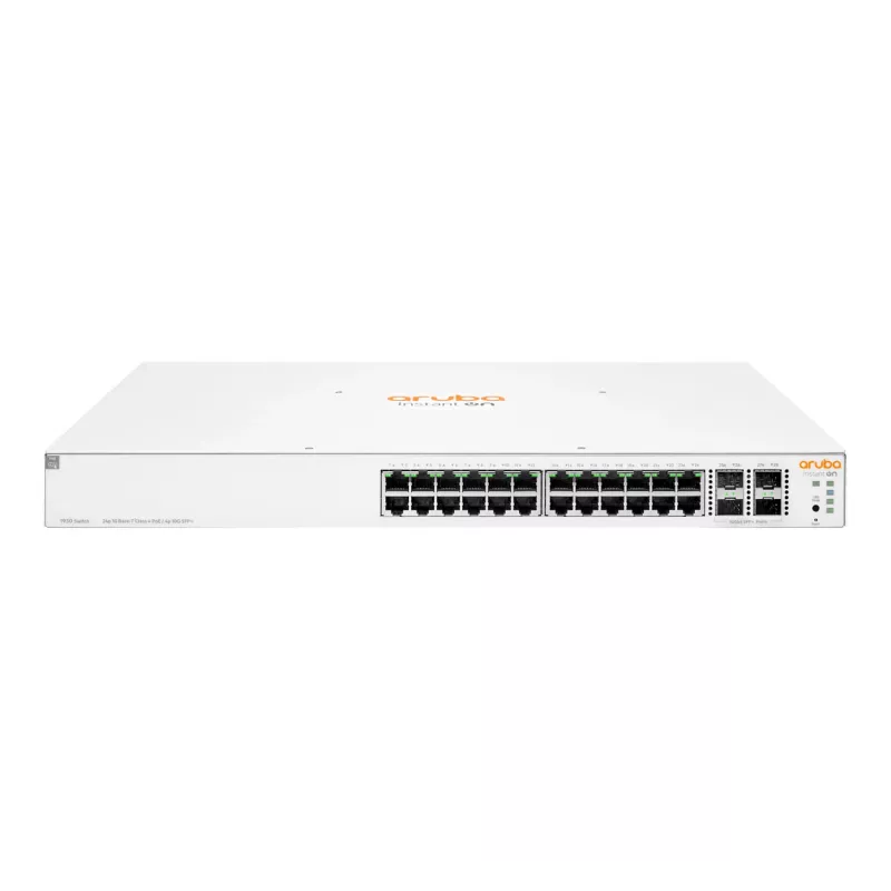 HPE Aruba Networking Instant On 1930 24G Class4 PoE 4SFP/SFP+ 370W Managed L2+ Gigabit Ethernet (10/100/1000) Power over Ethernet (PoE) 1U Weiß