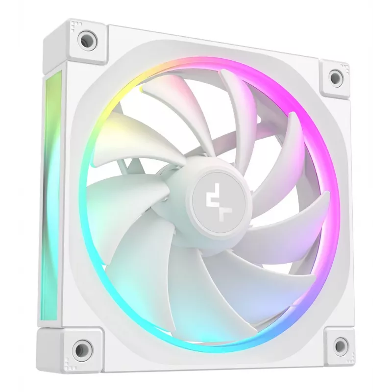 120 mm Weißer PC-Gehäuselüfter DeepCool FL12 WH, 2150 RPM, PWM, 55 CFM, 32 dB, FDB, 4-Pin