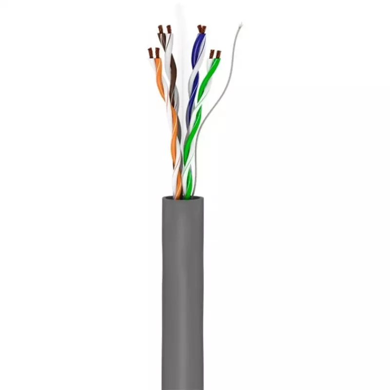 Netzwerkkabel Cat.6, U/UTP (Grau, 100 Meter, flexibel)