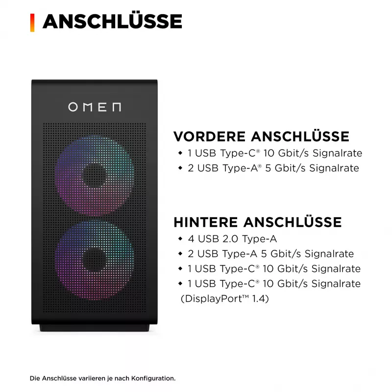 HP OMEN 35L GT16-1072ng AMD Ryzen™ 7 9800X3D Gaming-PC