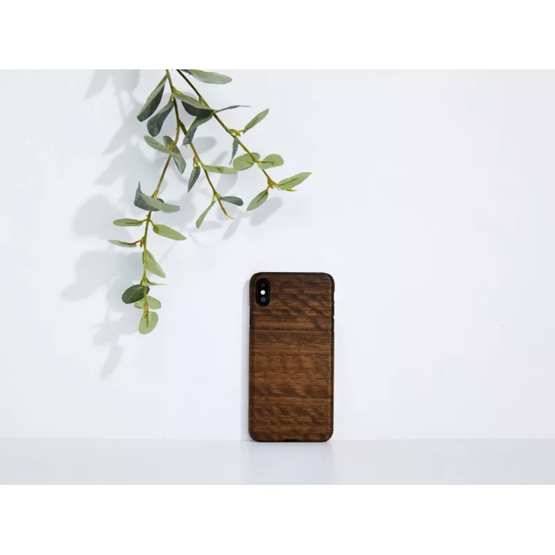 Handyhülle man and wood für iPhone XS Max — koala schwarz