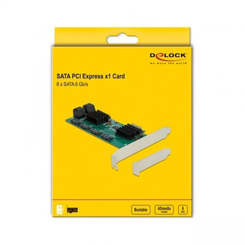 DeLOCK 8-Port SATA PCI Express x1-Karte Low-Profile-Formfaktor