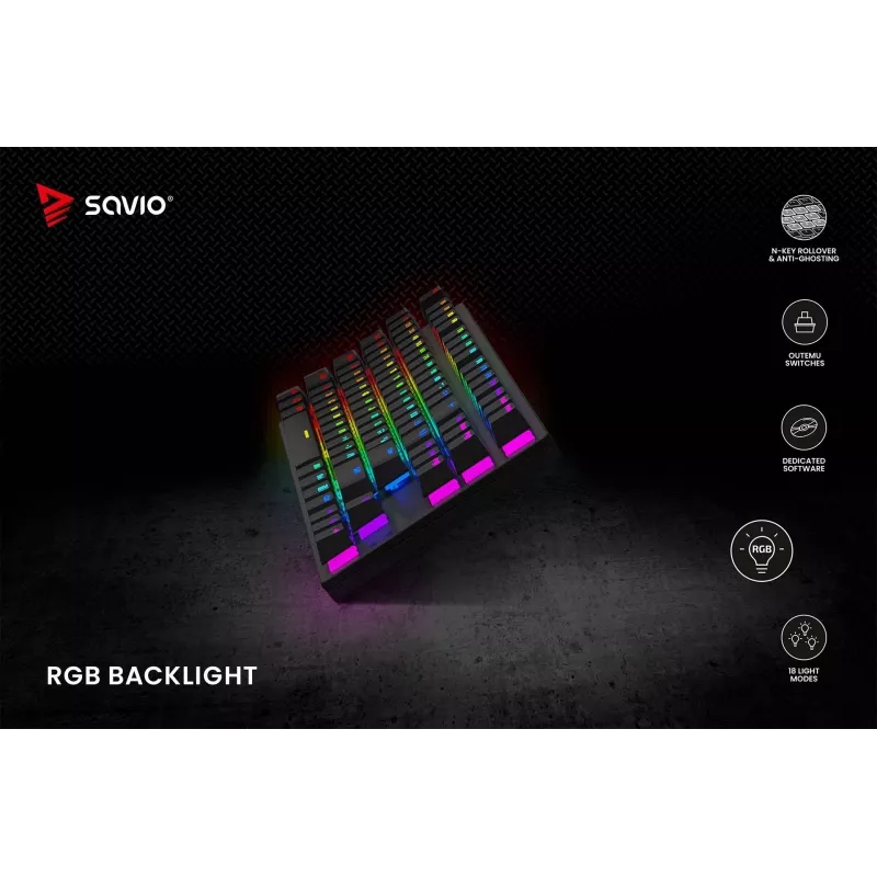 Mechanische Tastatur RGB Tempest X2 Outemu Blue Savio Savgk-tempest X2 Bl