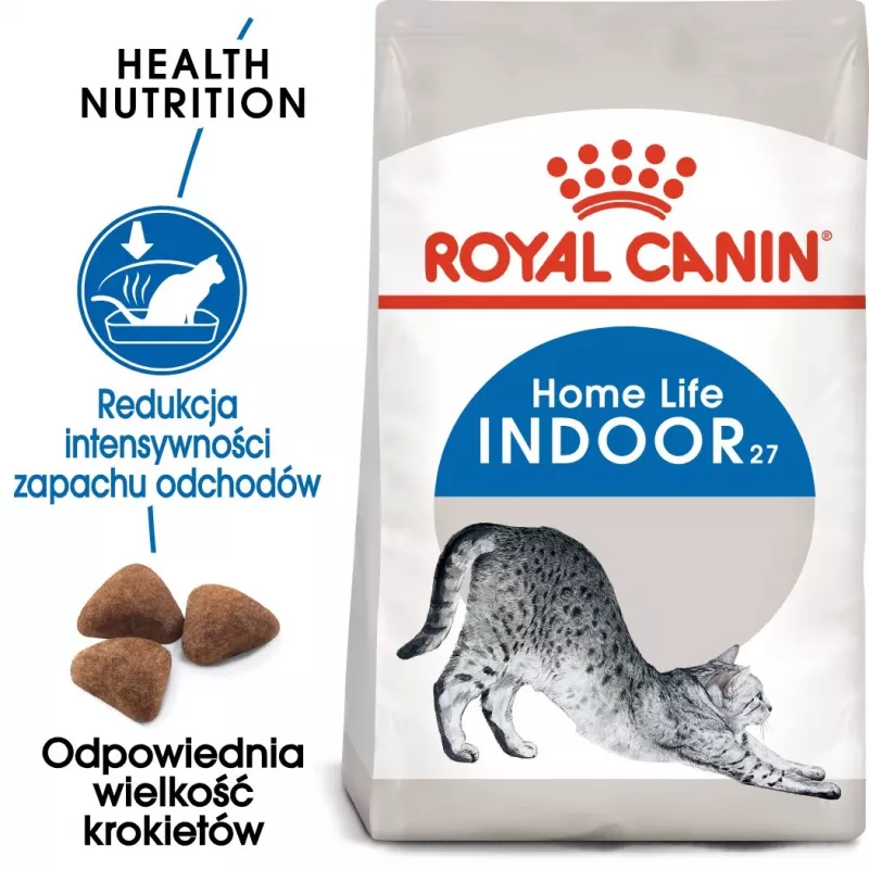 Trockenfutter für Katzen Royal Canin Home Life Indoor 27 Adult 2 kg — Geflügelgeschmack, 27% Protein, 13% Fett