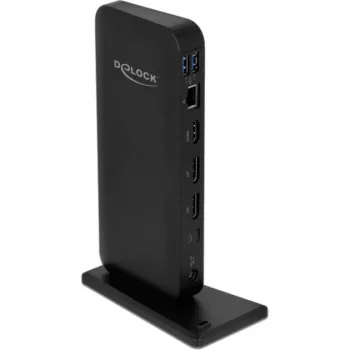 Delock USB Type-C DP 1,4 Dockingstation 4K – Dockingstation – USB-C 3,2 Gen 2 – HDMI, DP – 1GbE – 85 Watt (87746)