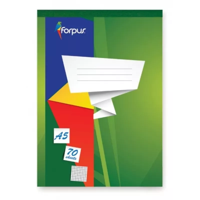 Notizbuch, herausnehmbare Seiten, Forpus, A5/70, kariert 0723-002
