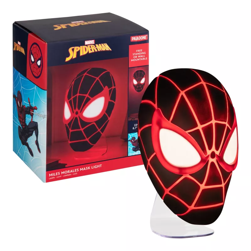Tischlampe Paladone Mask Light PP14323SPMVN Spiderman Miles Morales – charakterförmiges Nachtlicht