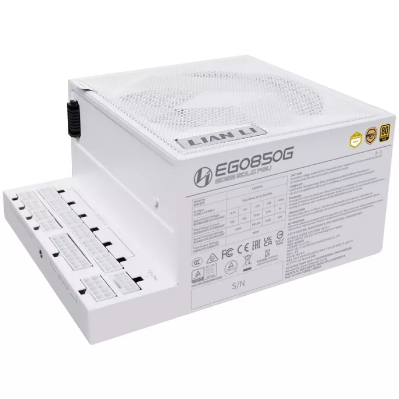 Lian Li EDGE GOLD 850 80 PLUS Gold Netzteil, PCIe 5.1, ATX 3.1 - 850 Watt, weiß