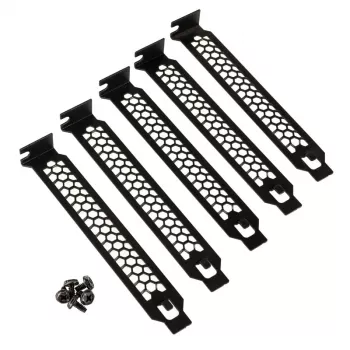 PCI-Slotabdeckungen 5er-Pack schwarz Kolink KL-PCIE-5 – Metallblenden für Erweiterungsslots
