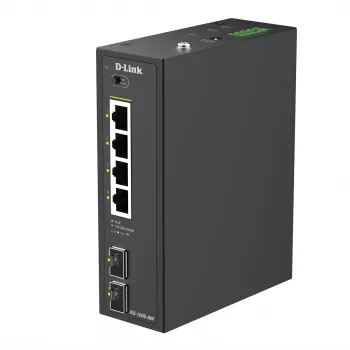 D-Link 6-Port Gigabit Industrial PoE+ Unmanaged Switch mit 2 x SFP Ports