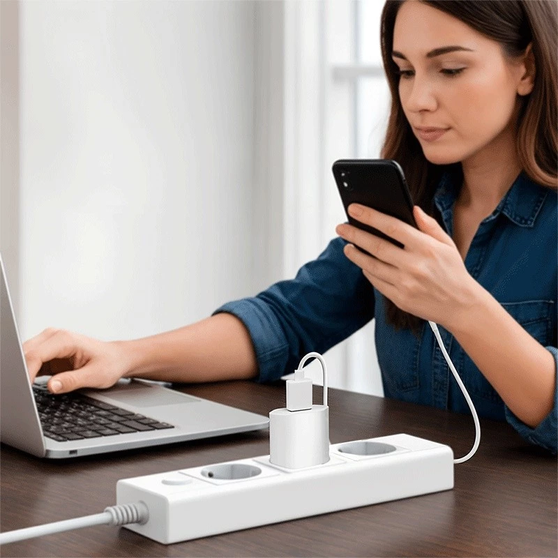 USB-A-Steckdosenadapter, 5 W, 5 V/1 A, 1x USB-A, weiß