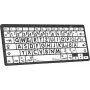 LogicKeyboard XL-Print Schwarz on White DE Mac Bluetooth — Deutsches Layout, Mac-spezifische Beschriftungen